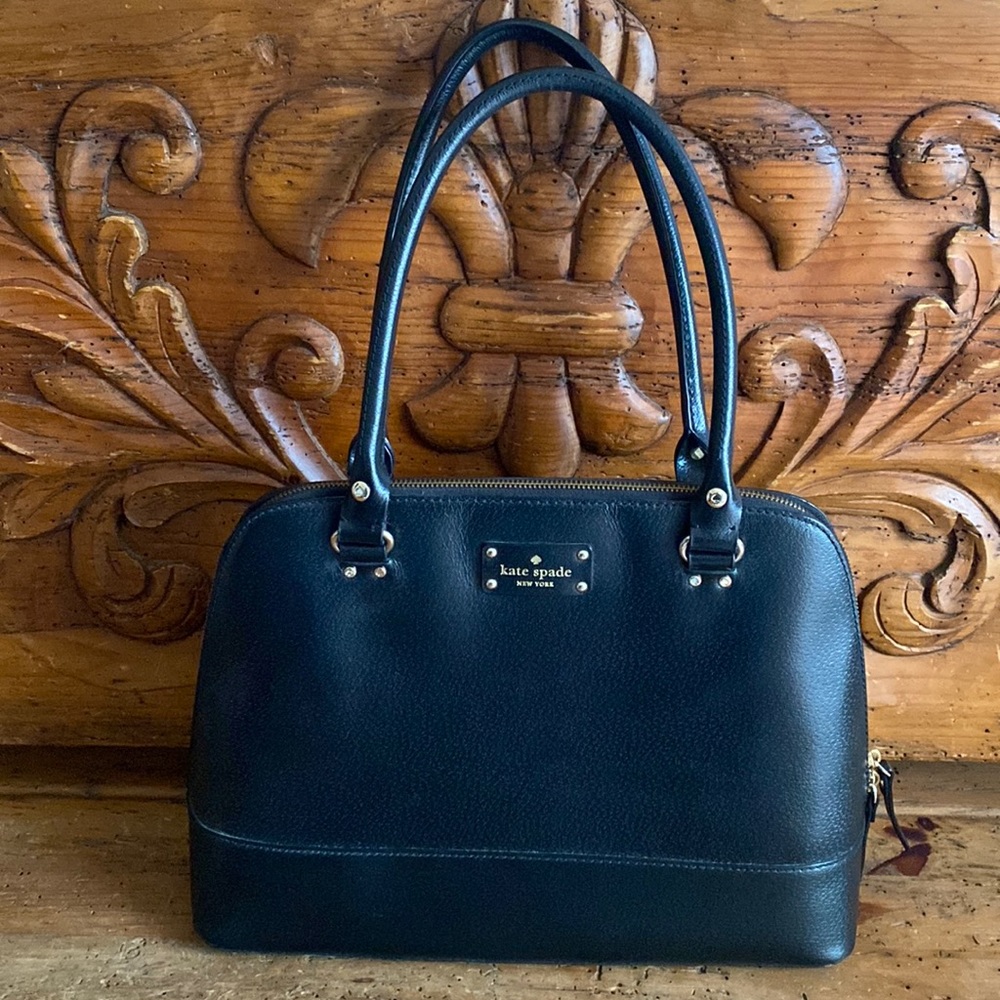 Large Kate Spade tote satchel shoulder bag handbag black
